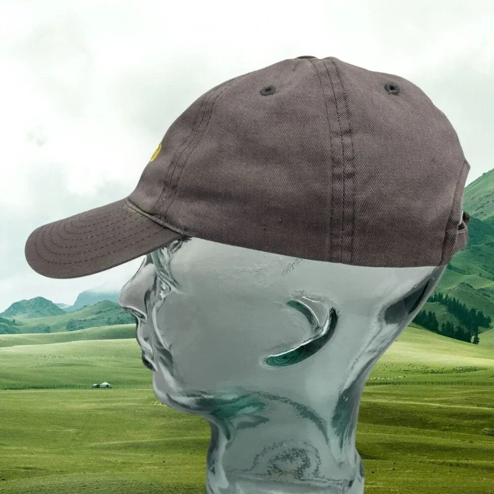 Cabela's Club  Baseball Cap Gray Yellow Strapback Embroidered One‎ Size UNISEX
